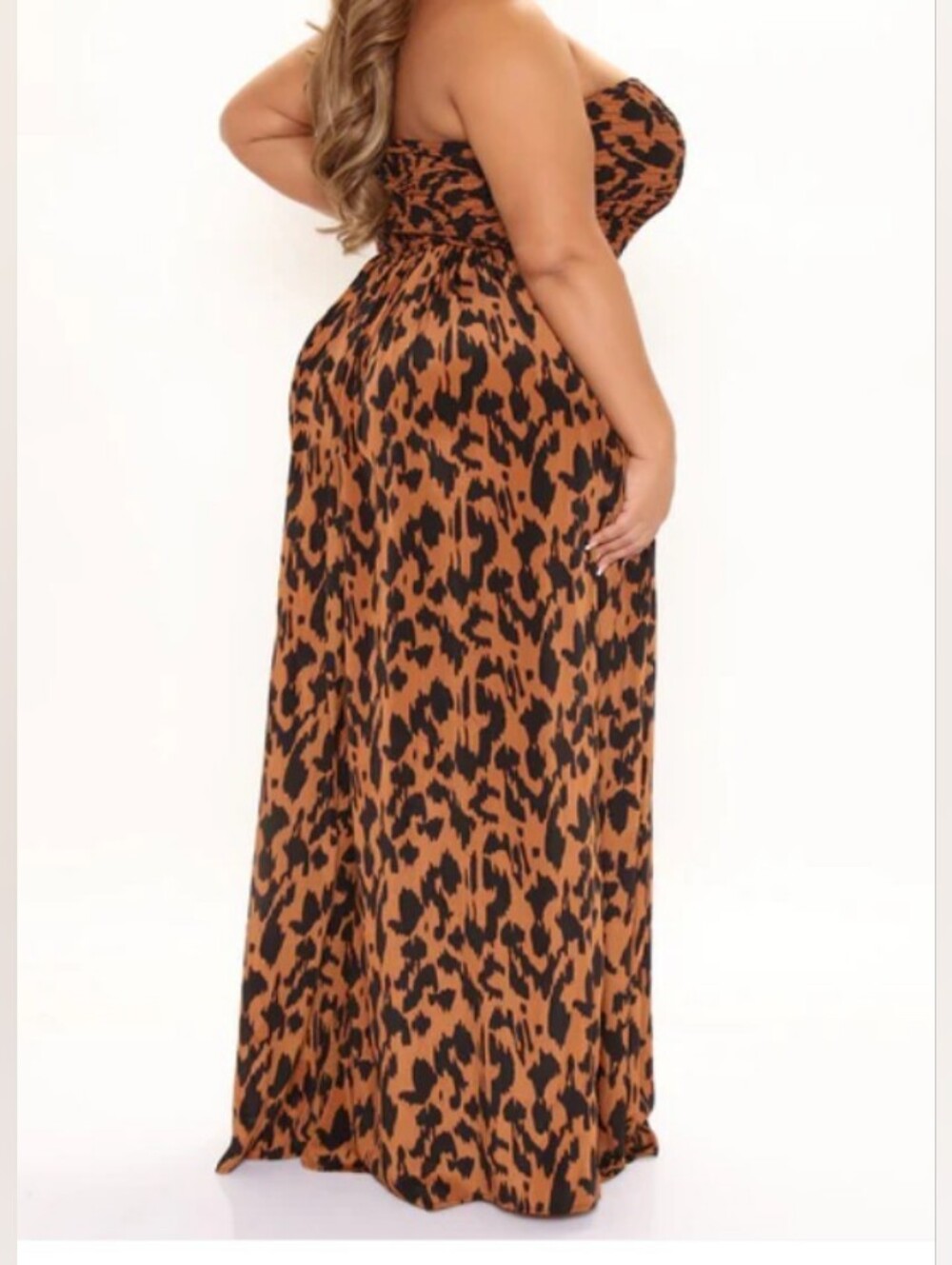 Fashion Nova Smocked Strapless Animal Print Jumper EUC - Picture 3 of 6
